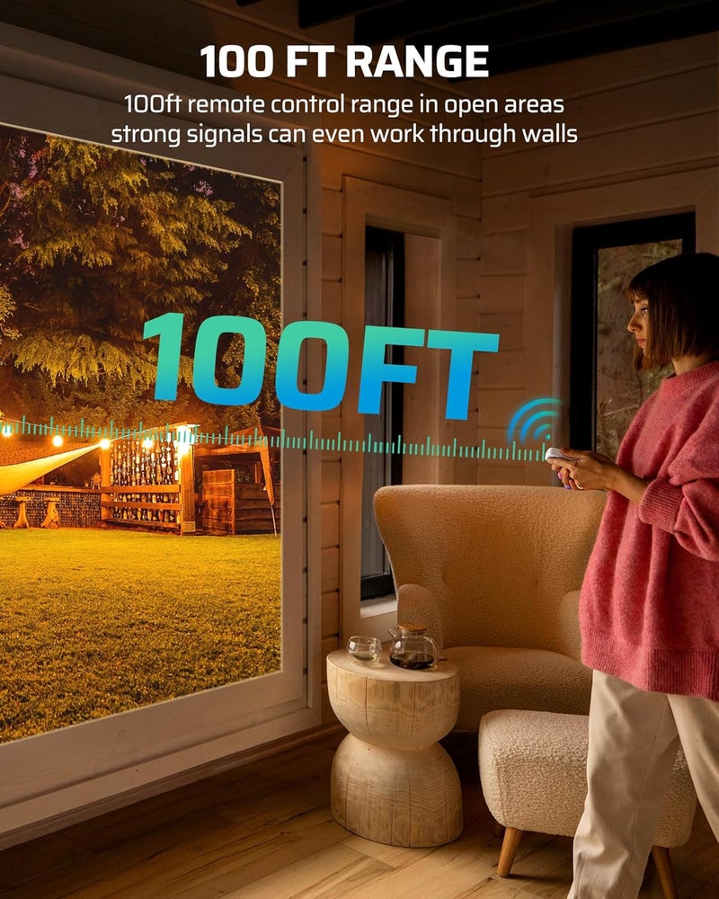 DEWENWILS Outdoor Indoor Wireless Light Switch and Receiver Kit, 15A/1800W, No Wiring, IP65 Waterproof, Wireless Remote Light Switch for Lighting - Image 3